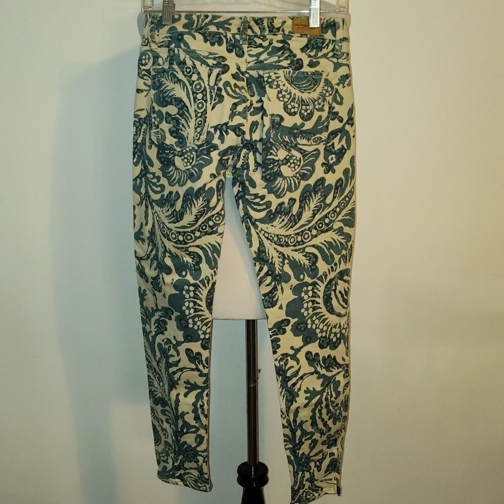 denim & supply ralph lauren jeans size 27 flower print zipper around ankle - Picture 3 of 8